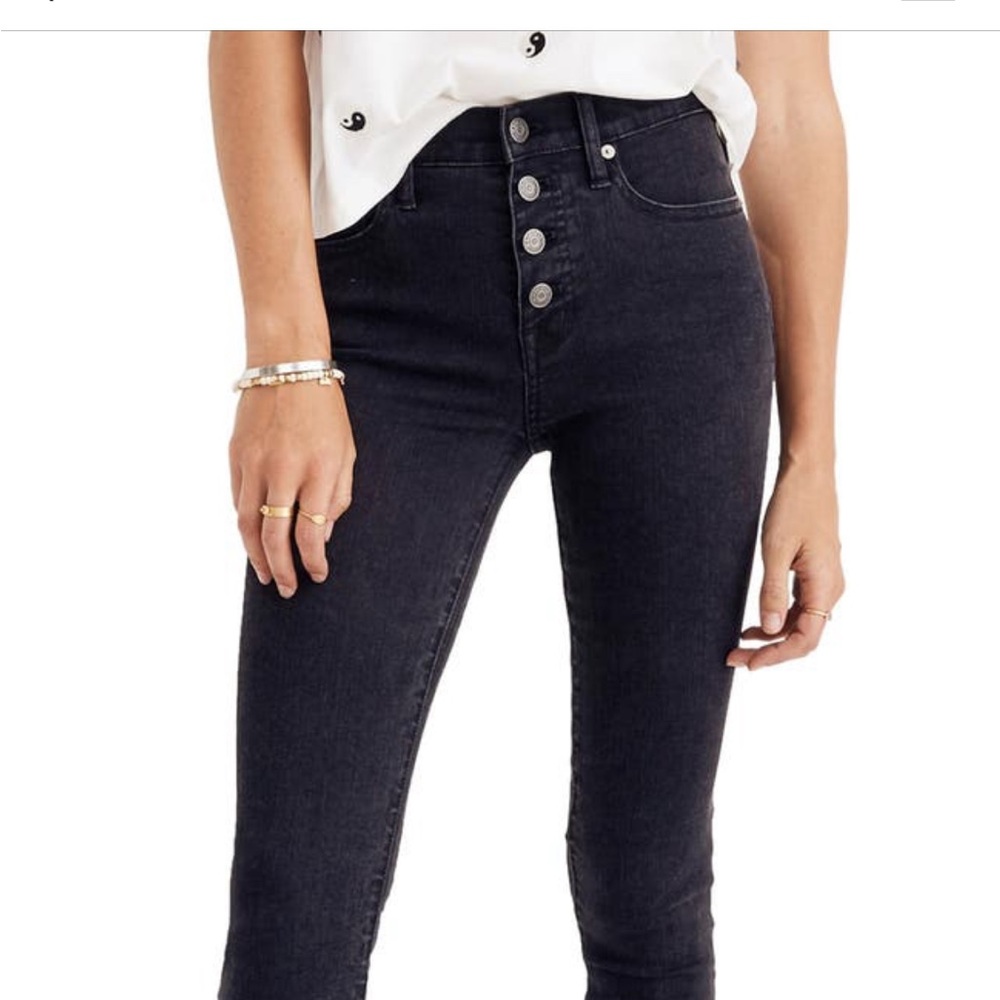 Madewell 9” Button Ankle Skinny Jeans
